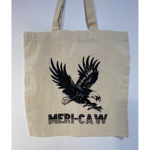 Tote bag 100% cotton Meri-Caw with huge Eagle Funny